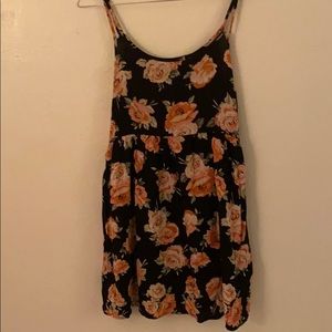 rose print skater dress